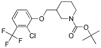 3-(2-Chloro-3-trifluoromethyl-phenoxymethyl)-piperidine-1-carboxylic acid tert-butyl ester Struktur