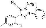 5-amino-1-(2-chlorophenyl)-3-(2-chloro-4-methylphenyl)-1H-pyrazole-4-carbonitrile Struktur