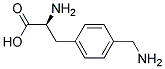 (2S)-2-amino-3-[4-(aminomethyl)phenyl]propanoic acid Struktur