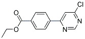 4-(6-Chloro-pyrimidin-4-yl)-benzoic acid ethyl ester Struktur