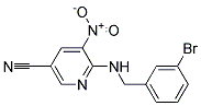 6-(3-Bromo-benzylamino)-5-nitro-nicotinonitrile Struktur