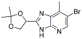 6-bromo-2-(2,2-dimethyl-1,3-dioxolan-4-yl)-7-methyl-3H-imidazo[4,5-b]pyridine Struktur