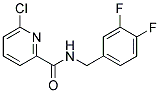 6-Chloro-pyridine-2-carboxylic acid 3,4-difluoro-benzylamide Struktur