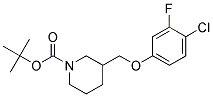 3-(4-Chloro-3-fluoro-phenoxymethyl)-piperidine-1-carboxylic acid tert-butyl ester Struktur