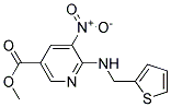 5-Nitro-6-[(thiophen-2-ylmethyl)-amino]-nicotinic acid methyl ester Struktur