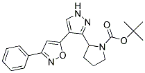 tert-butyl 2-[4-(3-phenylisoxazol-5-yl)-1H-pyrazol-3-yl]pyrrolidine-1-carboxylate Struktur