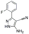 5-amino-3-(2-fluorophenyl)-1H-pyrazole-4-carbonitrile Struktur