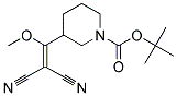 tert-butyl 3-(2,2-dicyano-1-methoxyethenyl)piperidine-1-carboxylate Struktur