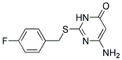 6-AMINO-2-[(4-FLUOROBENZYL)THIO]PYRIMIDIN-4(3H)-ONE Struktur