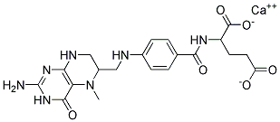 Calcium 5-methyltetrahydrofolate Struktur