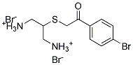 ((P-BROMOBENZOYLMETHYLTHIO)METHYLENE)DIMETHYLAMMONIUMBROMIDE Struktur