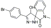 3'-(P-BROMOPHENYL)-4'-HYDROXY-1-METHYLSPIRO(INDOLINE-3,5'-(2-PYRAZOLIN))-2-ONE Struktur