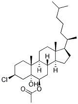 3B-CHLORO-5A-CHOLESTANE-5,6B-DIOL6-ACETATE Struktur