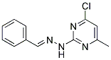 BENZALDEHYDE(4-CHLORO-6-METHYL-2-PYRIMIDINYL)HYDRAZONE Struktur