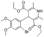 DIETHYL4-(2-BROMO-4,5-DIMETHOXYPHENYL)-2,6-DIMETHYL-1,4-DIHYDRO-3,5-PYRIDINEDICARBOXYLATE Struktur