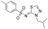 N-(3-ISOBUTYL-1,3,4-THIADIAZOL-2(3H)-YLIDENE)-P-TOLUENESULFONAMIDE Struktur