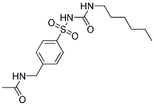 N-(4-((3-HEXYLUREIDO)SULFONYL)BENZYL)ACETAMIDE Struktur