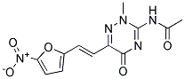 N-(2-METHYL-6-(2-(5-NITRO-2-FURYL)VINYL)-5-OXO-2,5-DIHYDRO-1,2,4-TRIAZIN-3-YL)ACETAMIDE Struktur