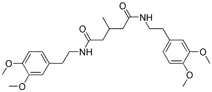 N,N'-BIS(3,4-DIMETHOXYPHENETHYL)-3-METHYLGLUTARAMIDE Struktur