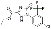 Ethyl1-(4-chloro-2-trifluoromethylphenyl)-2,5-dihydro-5-oxo-1H-1,2,4-triazole-3-carboxylate Struktur