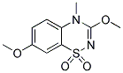 3,7-Dimethoxy-4-methyl-4H-1,2,4-benzothiadiazin-1,1-dioxide Struktur