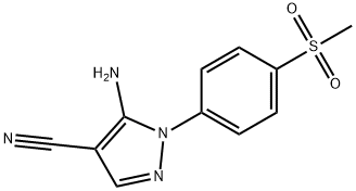 5-Amino-1-(4-(methylsulfonyl)phenyl)-1H-pyrazole-4-carbonitrile Struktur