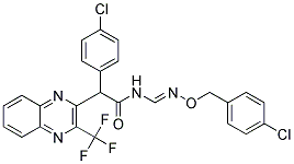 N-((((4-Chlorobenzyl)oxy)imino)methyl)-2-(4-chlorophenyl)-2-(3-(trifluoromethyl)-2-quinoxalinyl)acetamide Struktur