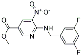 6-(3,5-Difluoro-benzylamino)-5-nitro-nicotinic acid methyl ester Struktur