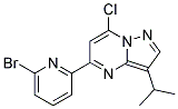 5-(6-bromopyridin-2-yl)-7-chloro-3-(1-methylethyl)pyrazolo[1,5-a]pyrimidine Struktur