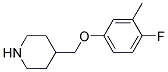 4-(4-Fluoro-3-methyl-phenoxymethyl)-piperidine Struktur