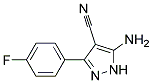 5-amino-3-(4-fluorophenyl)-1H-pyrazole-4-carbonitrile Struktur