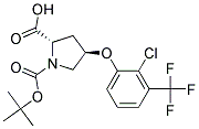 (2S,4R)-1-(tert-butoxycarbonyl)-4-[2-chloro-3-(trifluoromethyl)phenoxy]pyrrolidine-2-carboxylic acid Struktur