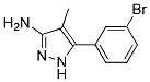 5-(3-bromophenyl)-4-methyl-1H-pyrazol-3-amine Struktur