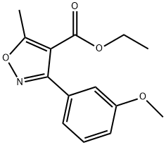 ethyl 3-(3-methoxyphenyl)-5-methylisoxazole-4-carboxylate Struktur