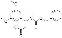 3-{[(benzyloxy)carbonyl]amino}-3-(3,5-dimethoxyphenyl)propanoic acid Struktur