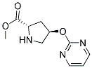 methyl (2S,4R)-4-(pyrimidin-2-yloxy)pyrrolidine-2-carboxylate Struktur