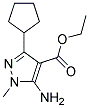 ethyl 5-amino-3-cyclopentyl-1-methyl-1H-pyrazole-4-carboxylate Struktur