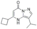 5-cyclobutyl-3-(1-methylethyl)pyrazolo[1,5-a]pyrimidin-7(4H)-one Struktur