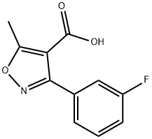 3-(3-fluorophenyl)-5-methylisoxazole-4-carboxylic acid Struktur