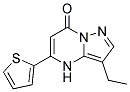 3-ethyl-5-thiophen-2-ylpyrazolo[1,5-a]pyrimidin-7(4H)-one Struktur