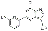 5-(6-bromopyridin-2-yl)-7-chloro-3-cyclopropylpyrazolo[1,5-a]pyrimidine Struktur