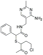 N-(4-AMINO-2-METHYL-5-PYRIMIDINYLMETHYL)-2-(1-(2-CHLOROETHYL)ACETONYLTHIO)-2-PHENYLACETAMIDE Struktur