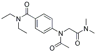 P-(N-(DIMETHYLCARBAMOYLMETHYL)ACETAMIDO)-N,N-DIETHYLBENZAMIDE Struktur