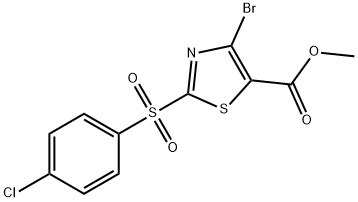 Methyl4-bromo-2-(4-chlorophenylsulfonyl)thiazole-5-carboxylate Struktur