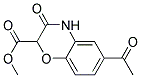 Methyl-6-acetyl-3,4-dihydro-3-oxo2H-benzo[b][1,4]-oxazine-2-carboxylate Struktur