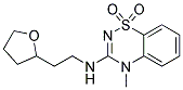 4-Methyl-3-[2-(tetrahydrofuran-2-yl)ethylamino]-4H-1,2,4-benzothiadiazin-1,1-dioxide Struktur