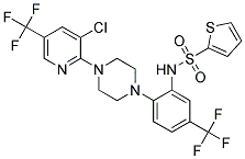 N-(2-(4-(3-Chloro-5-(trifluoromethyl)-2-pyridinyl)piperazino)-5-(trifluoromethyl)phenyl)-2-thiophenesulfonamide Struktur