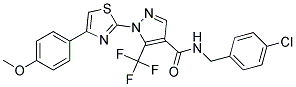 N-(4-Chlorobenzyl)-1-(4-(4-methoxyphenyl)-1,3-thiazol-2-yl)-5-(trifluoromethyl)-1H-pyrazole-4-carboxamide Struktur