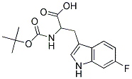 2-[(tert-butoxycarbonyl)amino]-3-(6-fluoro-1H-indol-3-yl)propanoic acid Struktur