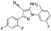 5-amino-1-(5-fluoro-2-methylphenyl)-3-(2,4-difluorophenyl)-1H-pyrazole-4-carbonitrile Struktur